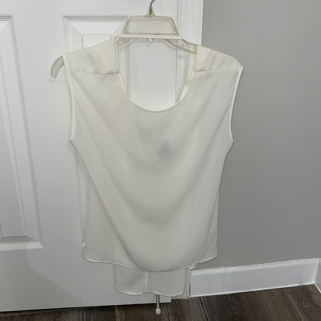 White Tildon High Low Open Back Blouse